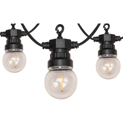 LED Kültéri dekoratív lánc GIRLAND G45 10xE27/230V 8m IP44 meleg fehér