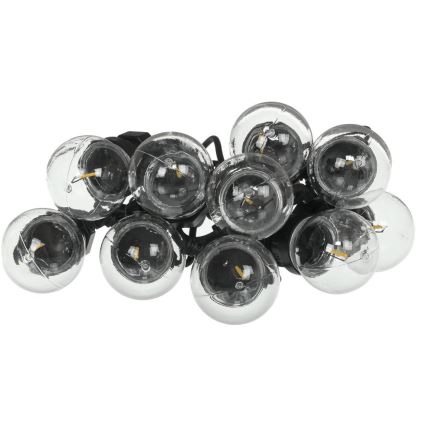 LED Kültéri dekoratív lánc GIRLAND G45 10xE27/230V 8m IP44 meleg fehér