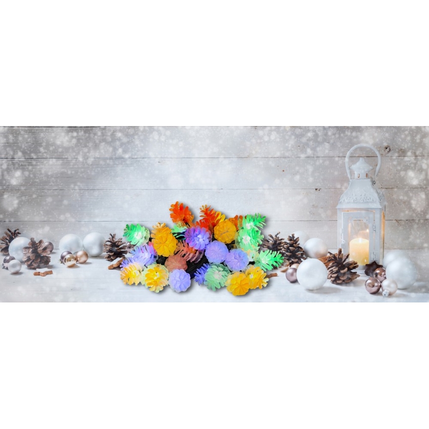 LED kültéri fényfüzér 40xLED/15m IP44 többszínű