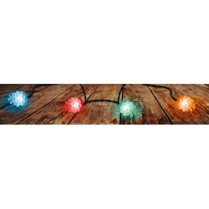LED kültéri fényfüzér 40xLED/15m IP44 többszínű