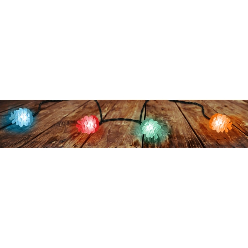 LED kültéri fényfüzér 40xLED/15m IP44 többszínű