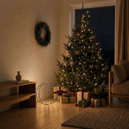 LED kültéri karácsonyi dekoráció LED/2,1W/230V átm. 40 cm IP44 meleg fehér