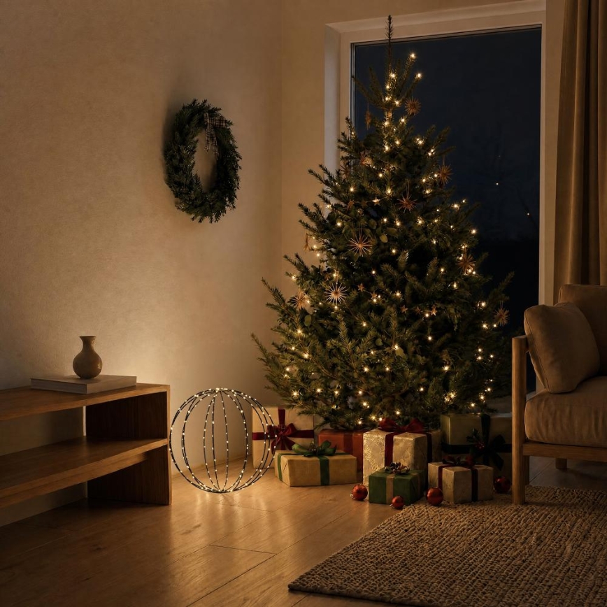 LED kültéri karácsonyi dekoráció LED/2,1W/230V átm. 40 cm IP44 meleg fehér