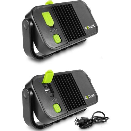 LED munkalámpa powerbank funkcióval LED/4400 mAh IP44 sárga/fekete