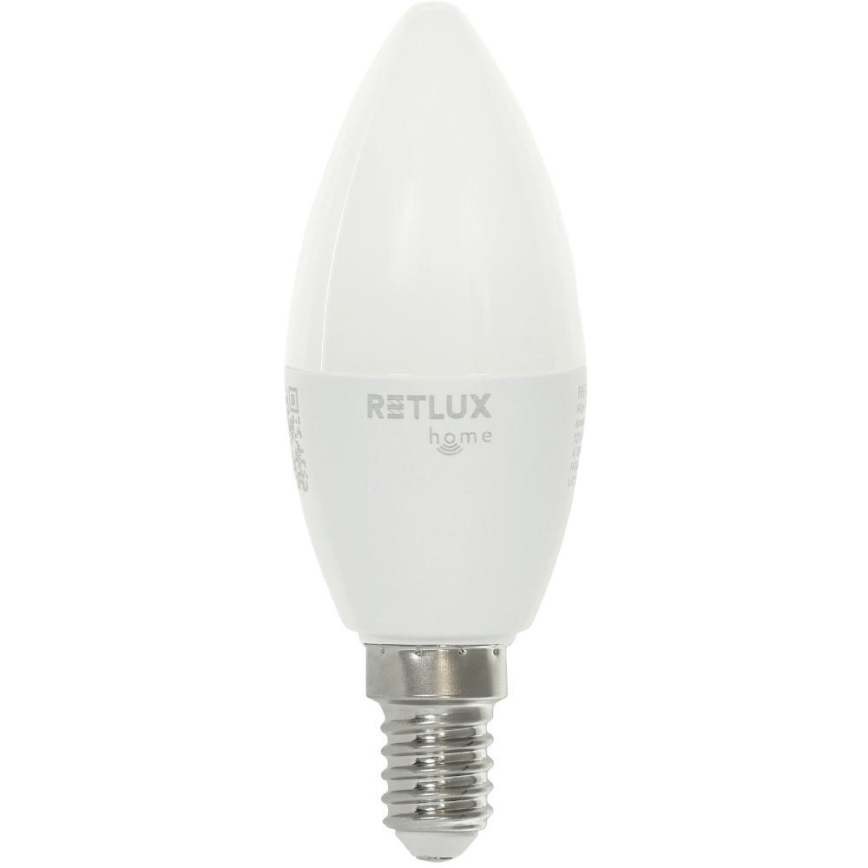 LED RGBW Dimmelhető izzó C37 E14/4,5W/230V 2700-6500K Wi-Fi Tuya