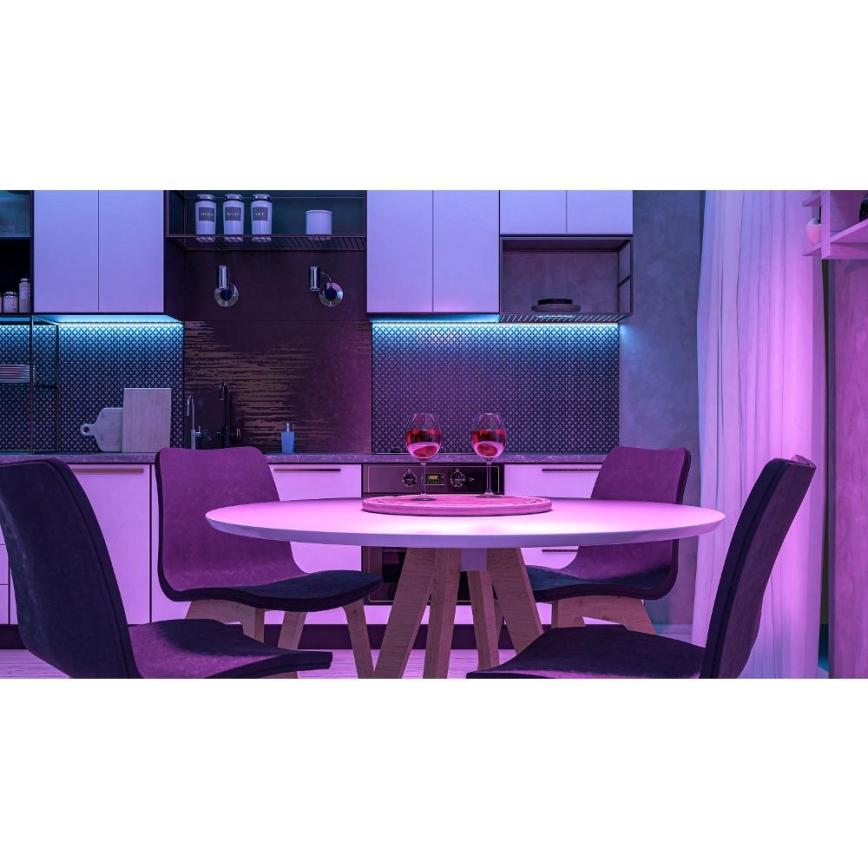 LED RGBW okos, állítható fényerejű szalag 5m LED/230V 2700-6500K Wi-Fi Tuya + távirányító