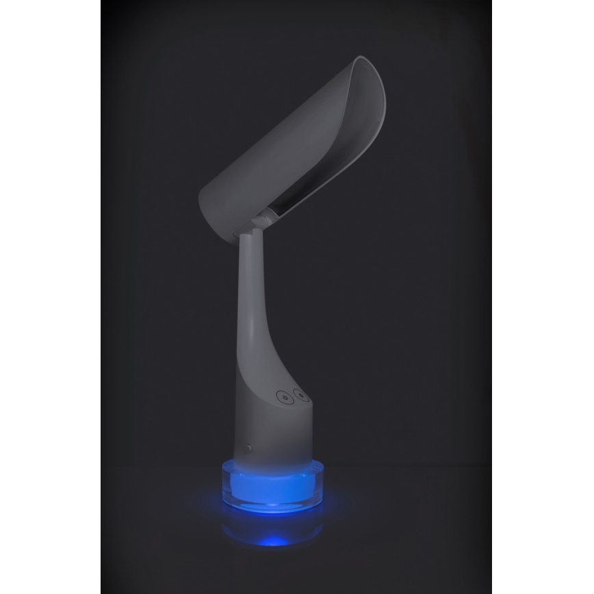 LED RGBW állítható fényerejű, újratölthető asztali lámpa LED/5W/5V 2000 mAh 3000/6000K fehér