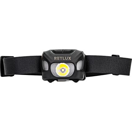 LED újratölthető fejlámpa LED/3W/1200 mAh IP44 fekete