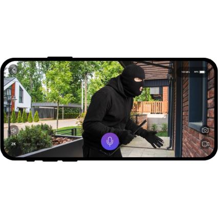 Videó csengő mozgásérzékelővel 5MPx 1440p 5200 mAh Wi-Fi IP65 antracit