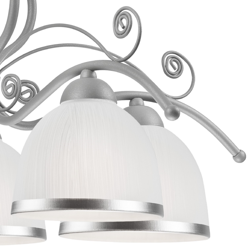 RETRO II láncos csillár 5xE27/60W/230V ezüstszínű