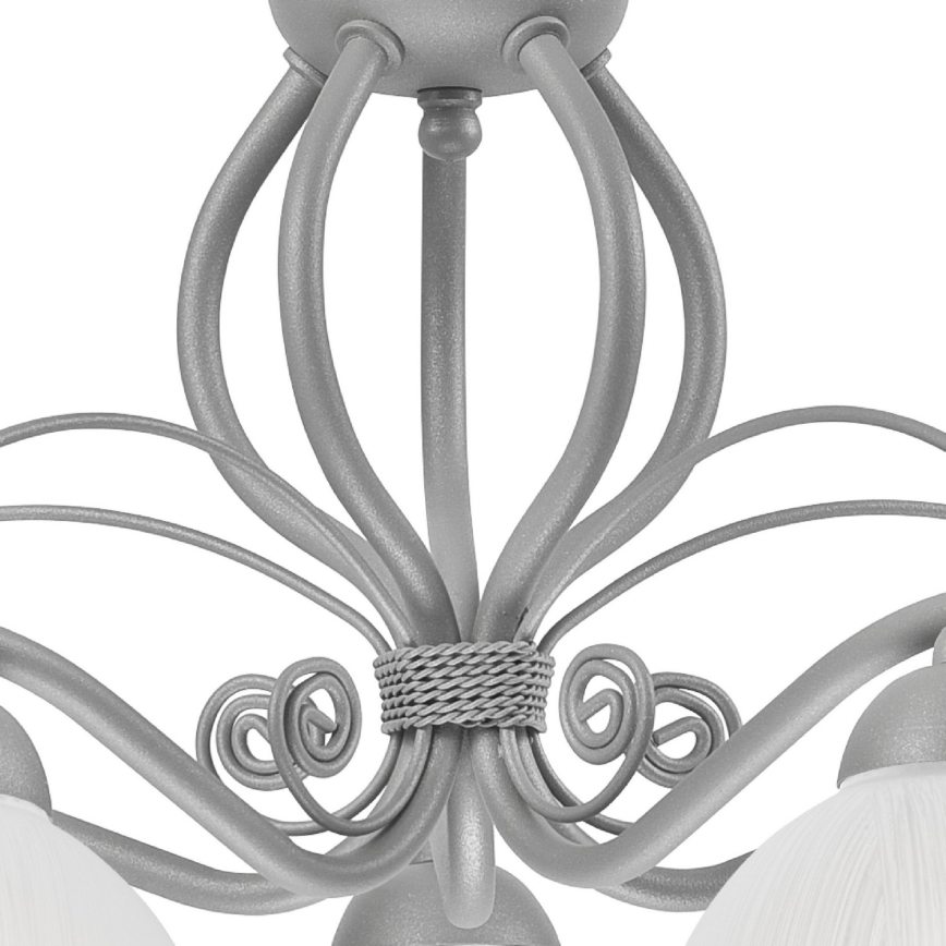 RETRO II láncos csillár 5xE27/60W/230V ezüstszínű