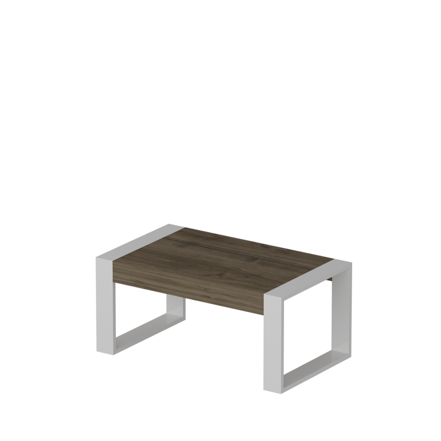 RETRO dohányzóasztal 40x90 cm fehér/barna