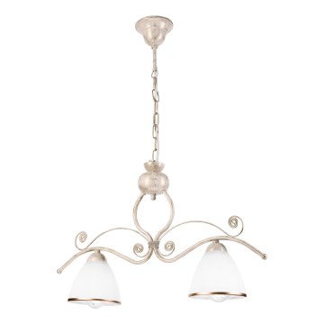 RETRO láncra akasztható csillár 2xE27/60W/230V arany/patina