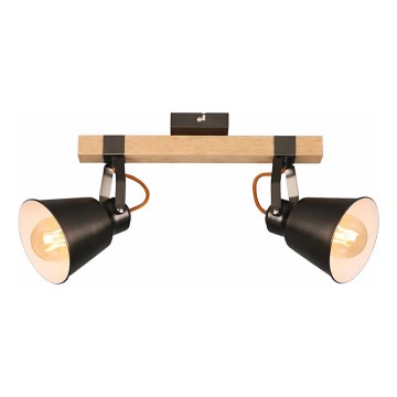 RETRO spotlámpa 2xE27/40W/230V barna