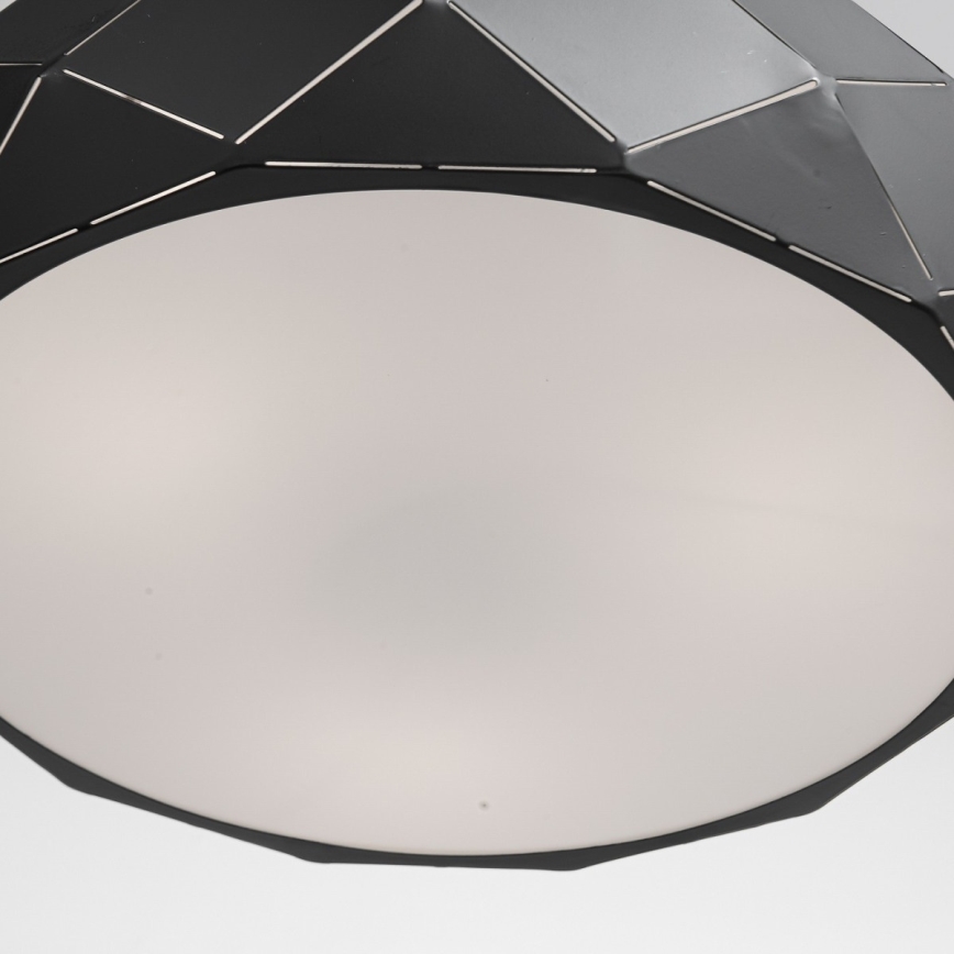 REUS kábelen függő csillár 3xE27/40W/230V, átm. 47 cm, fekete