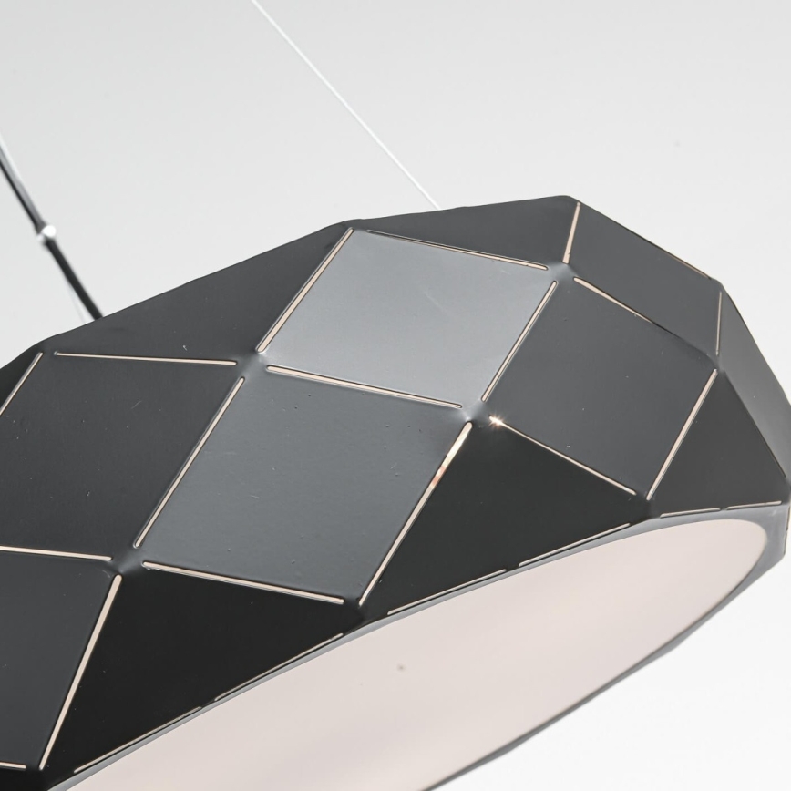 REUS kábelen függő csillár 3xE27/40W/230V, átm. 47 cm, fekete