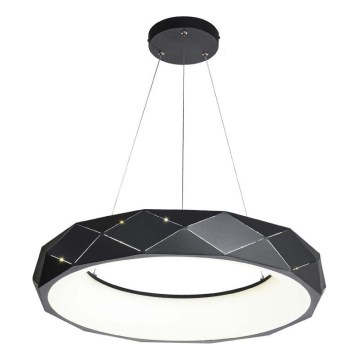 REUS LED kábeles csillár, 36 W, 230 V, 4000 K, átm. 61 cm, fekete