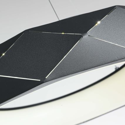 REUS LED kábeles csillár, 36 W, 230 V, 4000 K, átm. 61 cm, fekete