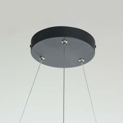REUS LED kábeles csillár, 36 W, 230 V, 4000 K, átm. 61 cm, fekete