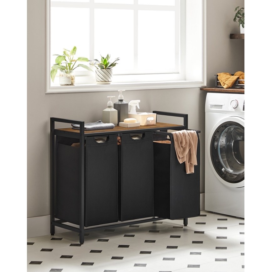 REX mosókosár barna/fekete