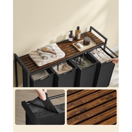 REX mosókosár barna/fekete