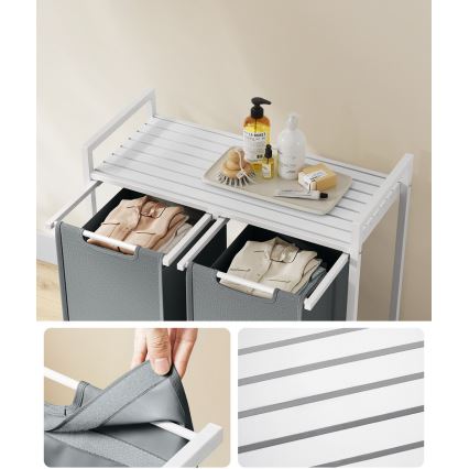 REX mosókosár fehér/szürke