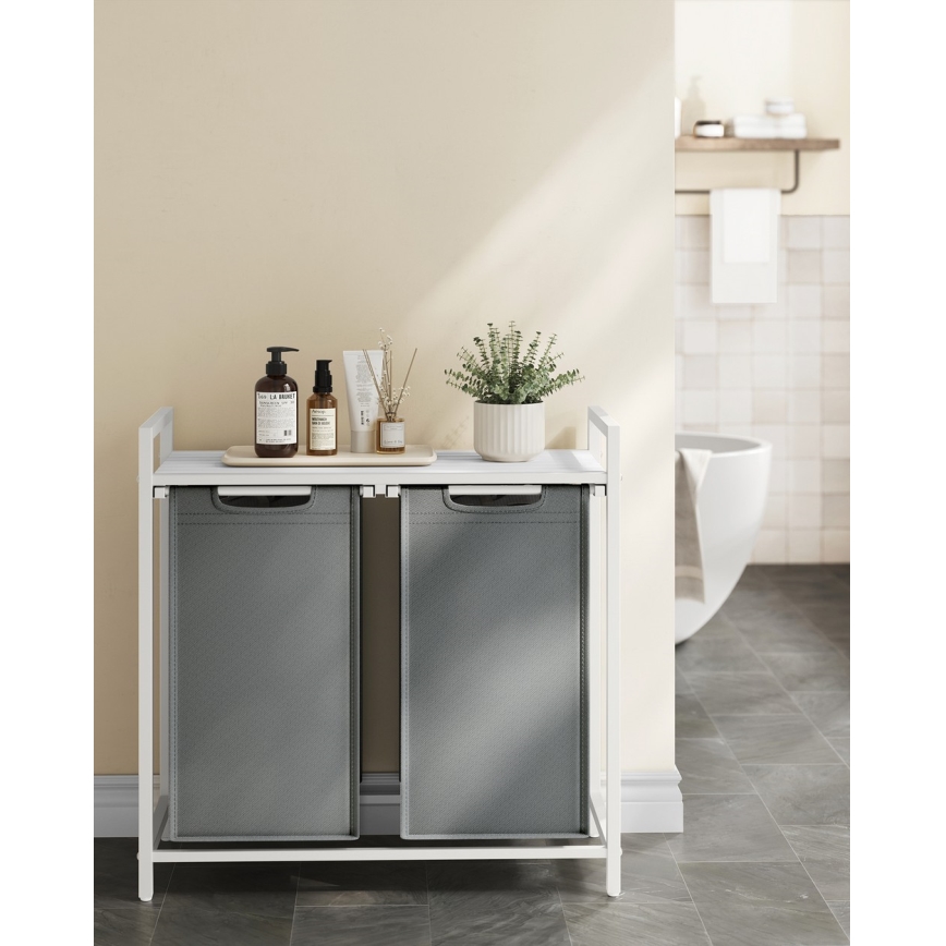 REX mosókosár fehér/szürke