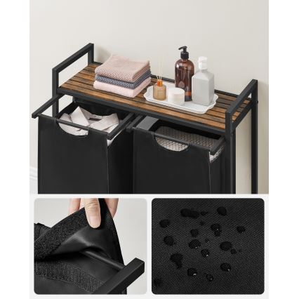 REX szennyeskosár barna/fekete