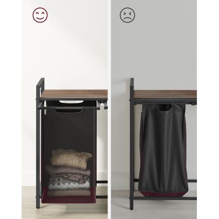 REX szennyeskosár barna/fekete