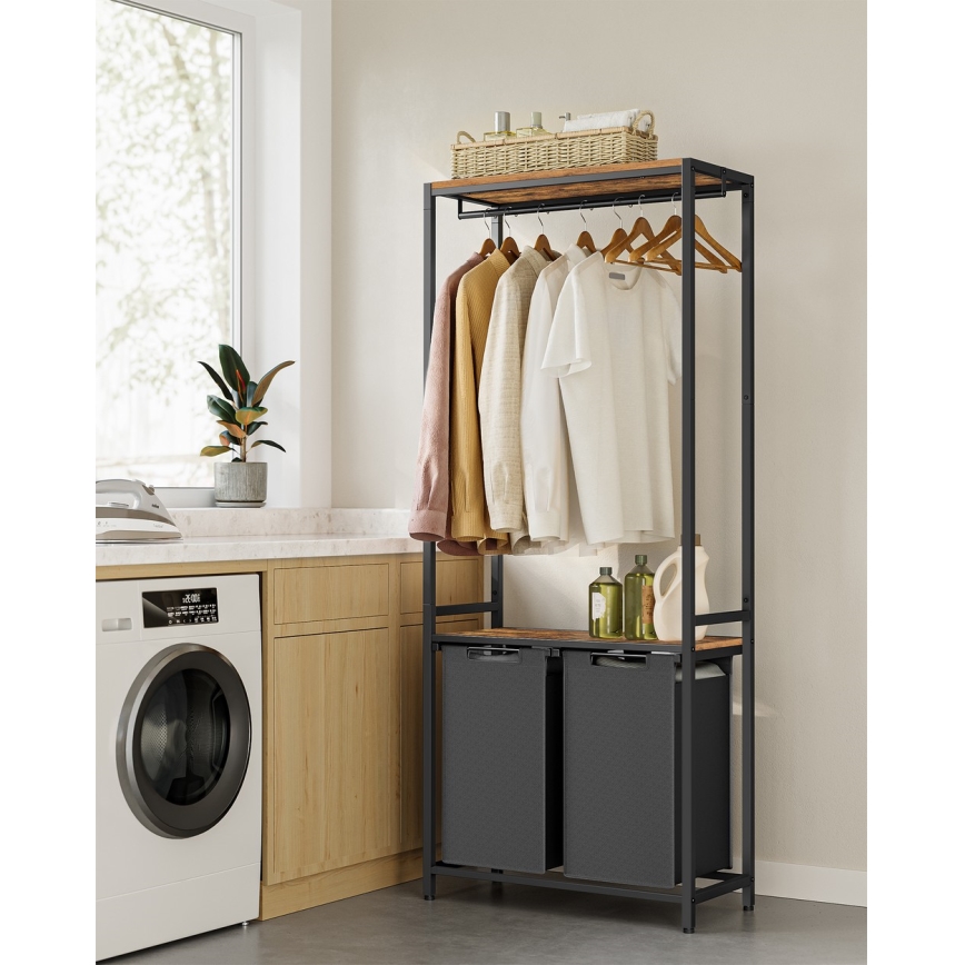 REX szennyeskosár fekete