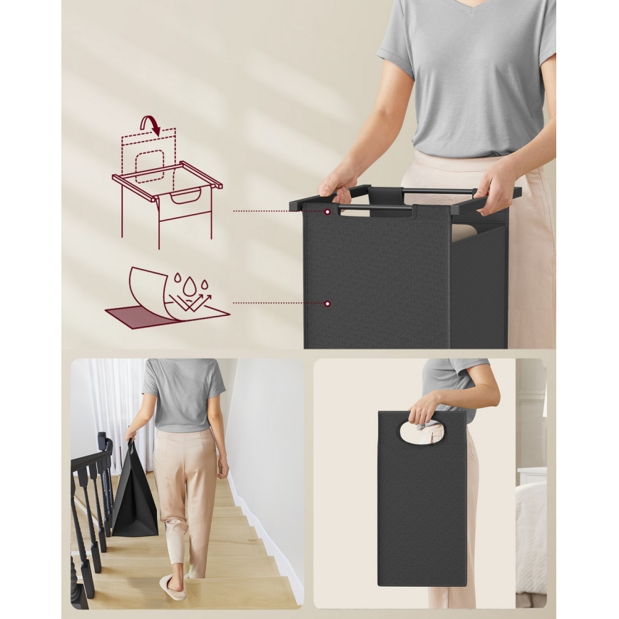 REX szennyeskosár fekete