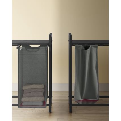 REX szennyeskosár, fekete/szürke