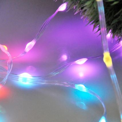 RGB LED füzér 10 m, 10 W/5 V, USB + távirányítóval