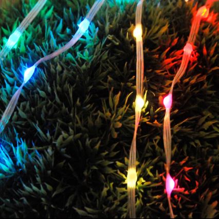 RGB LED füzér 10 m, 10 W/5 V, USB + távirányítóval