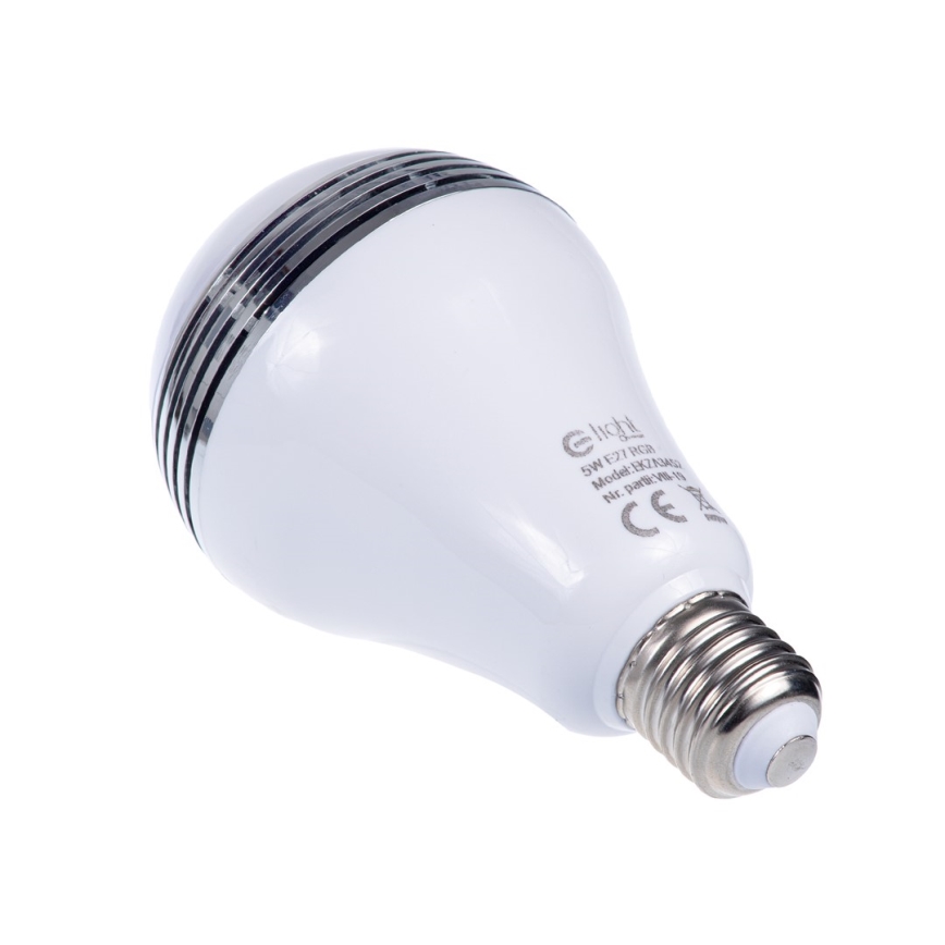 RGB LED izzó Bluetooth hangszóróval E27/8W/230V 2700K