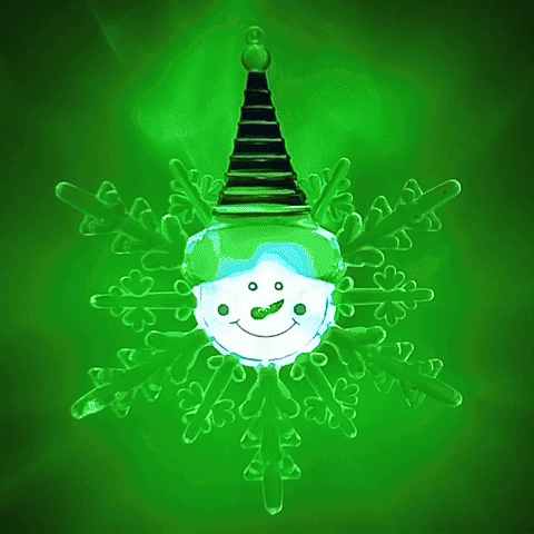 RGB LED karácsonyi dekoráció tapadókoronggal LED/3xLR44 hóember piros/kék/zöld