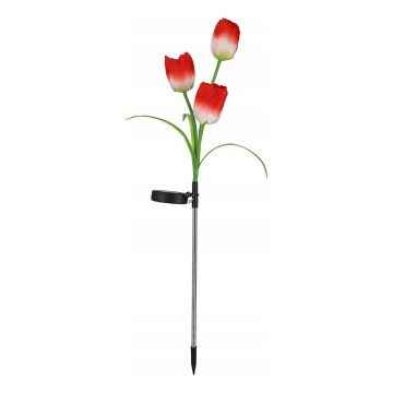 RGB LED napelemes dekorációs lámpa 3xLED/3,7V 200 mAh IP44 tulipán
