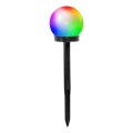 RGB LED napelemes lámpa SPHERE, 1,2 V, IP44, 40 mAh, átmérő 10 cm
