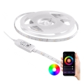 RGB LED Szabályozható kültéri szalag Wi-fi LED/6,5W/IP65 2 m Tuya