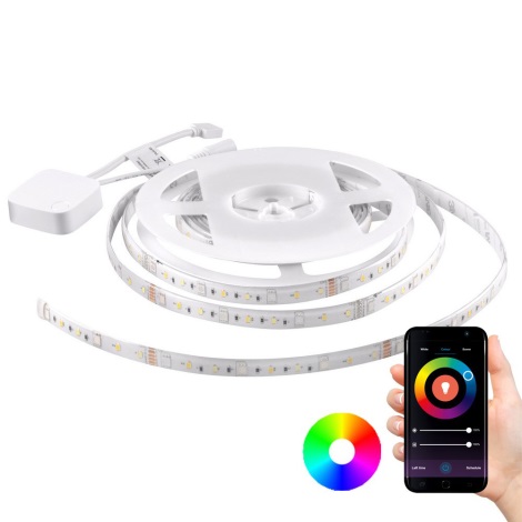 RGB LED Szabályozható szalag Wi-fi + zenei funkció LED/20W 5 m Tuya