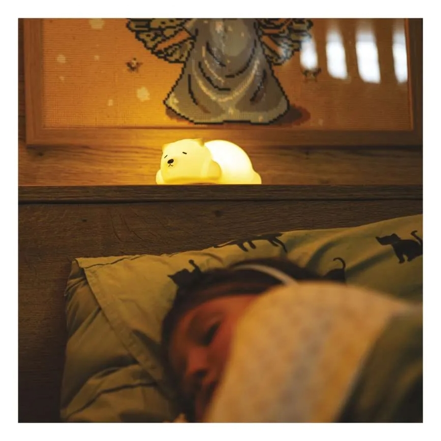 RGB LED újratölthető érintésvezérelt éjszakai fény LED/3,7V 1200 mAh maci