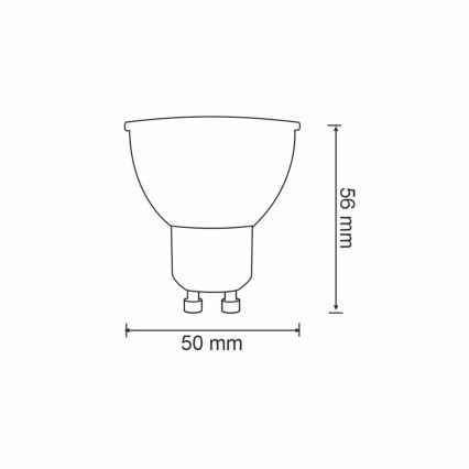 RGBW LED Dimmelhető izzó G45 GU10/5,5W/230V 2700-6500K Wi-Fi Tuya