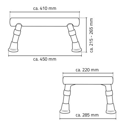 Ridder - Fehér zsámoly 41x26,5 cm