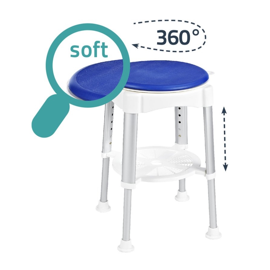 Ridder - Forgatható zsámoly 58x35,5 cm kék/fehér