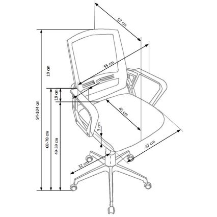 RIMAQ fehér irodai szék