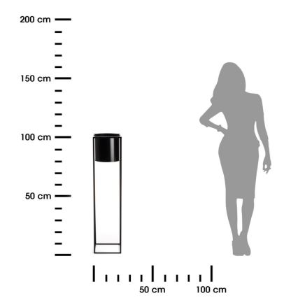 Virágállvány RING 100x23 cm fekete