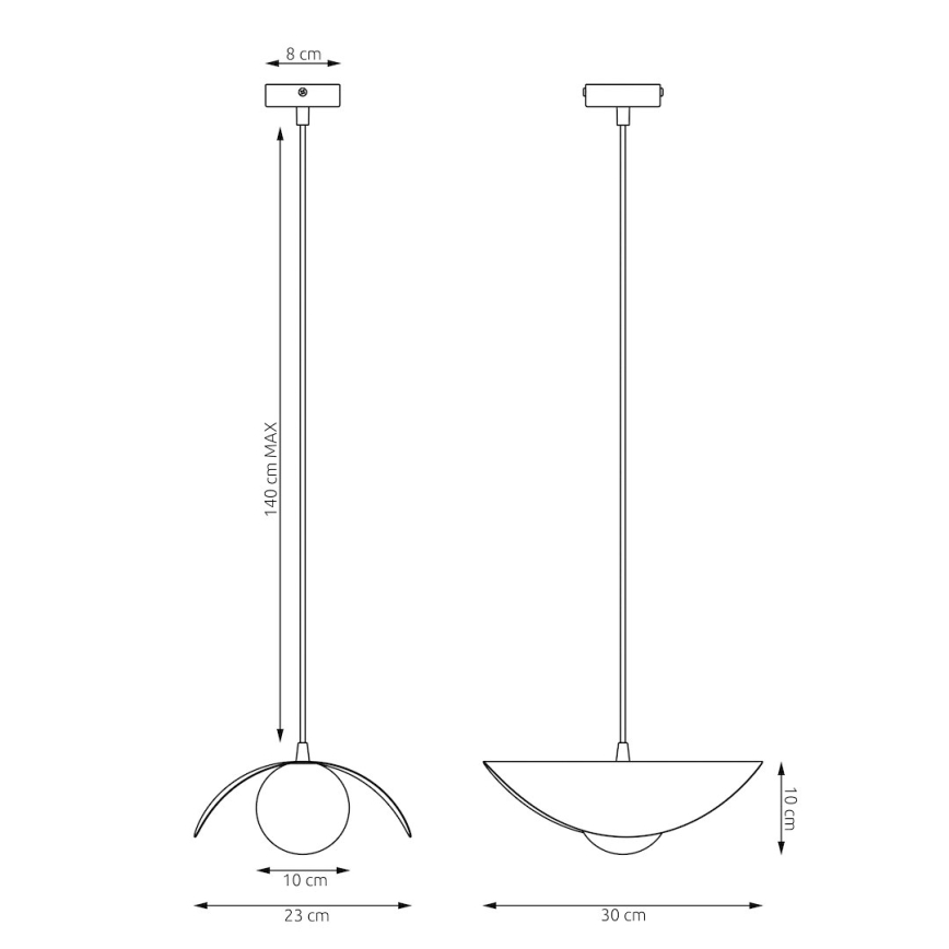 RITUAL kábeles függőlámpa, 1xG9/8W/230V, bézs