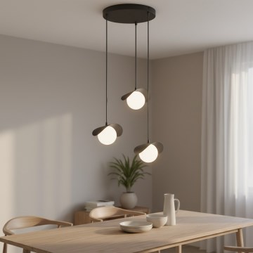 RITUAL kábellel függeszthető csillár 3xG9/8W/230V fekete