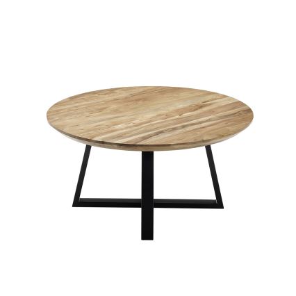 RIVA dohányzóasztal Ø 90 cm akác/fekete
