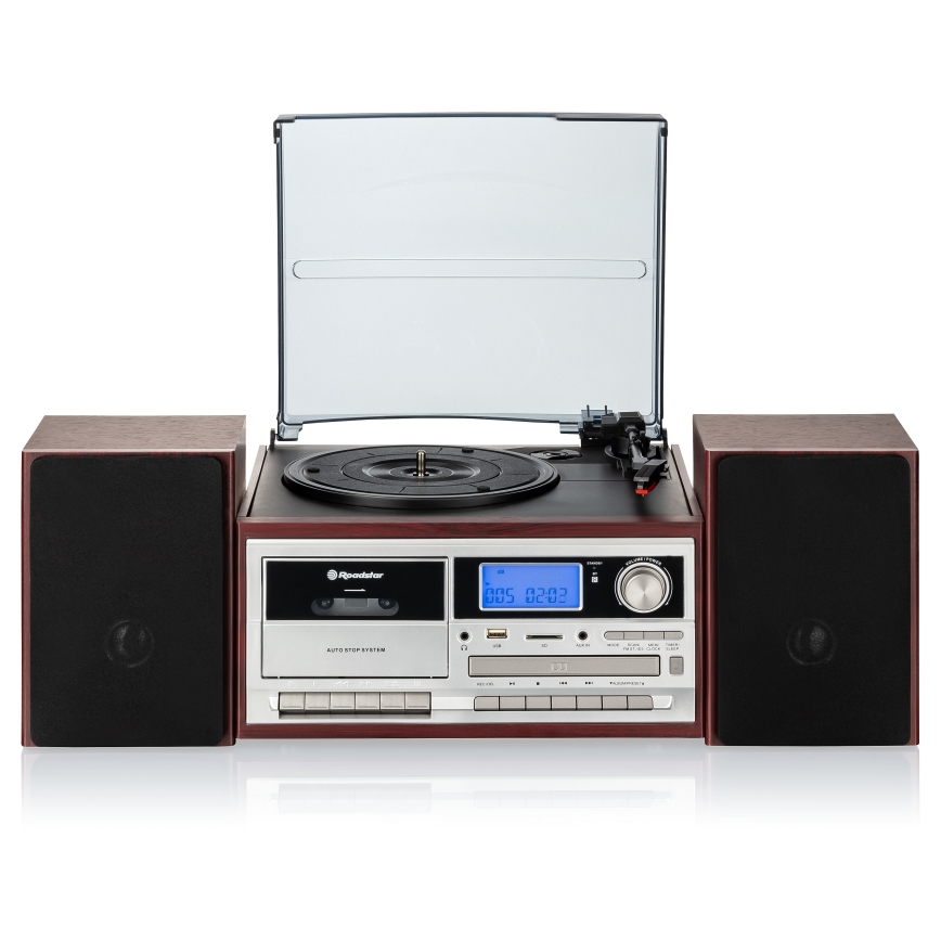 Roadstar HIF-8892 EBT - Hi-Fi rendszer lemezjátszóval, CD-vel és kazettával 64W/230V + távirányító